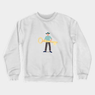 Cowboy with a Key Crewneck Sweatshirt